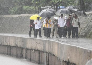 Jokowi Inspects Ciliwung River Normalization Progress Under Heavy Rain