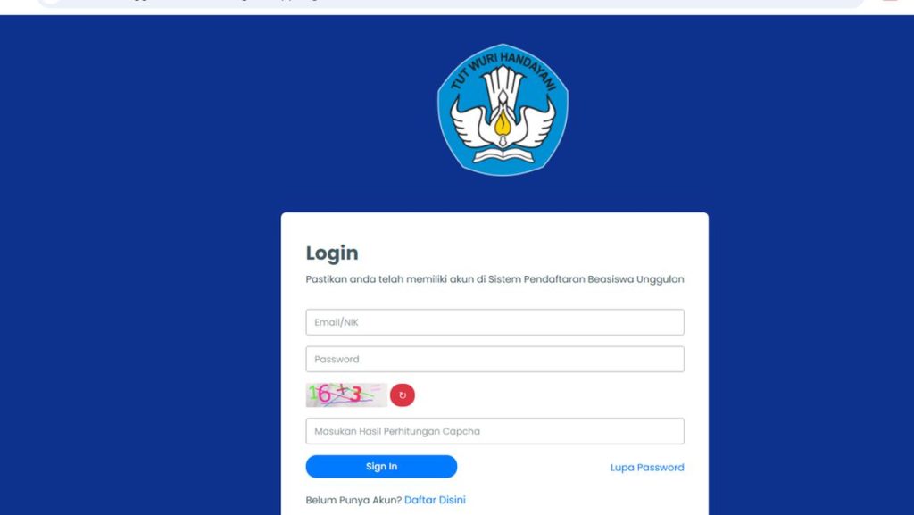 Pendaftaran Beasiswa Unggulan